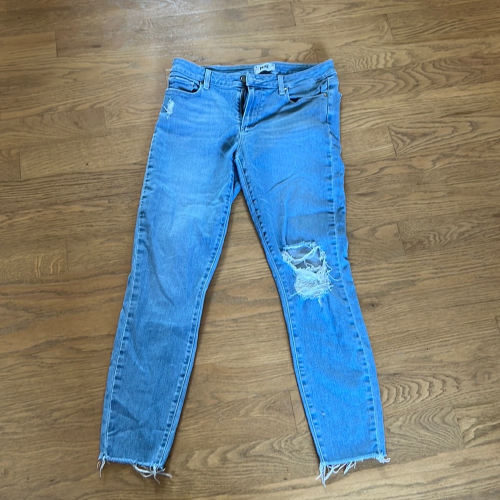 Women paige jeans size 30 with holes